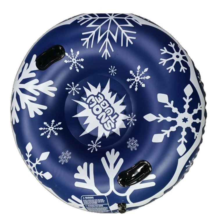 Трансграничный экспорт надувного лыжного кольца из ПВХ со снежинкой, морозостойкие детские лыжные санки, игрушка, зимняя снежная лыжная шина