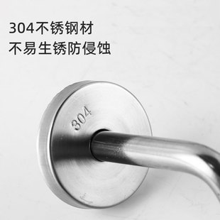 S&304 Stainless Steel Solid Wall Bracket Fixed Seven-Character Curved Solid Wood Stair Handrail Wall Accessories Railing Guardrail Support
