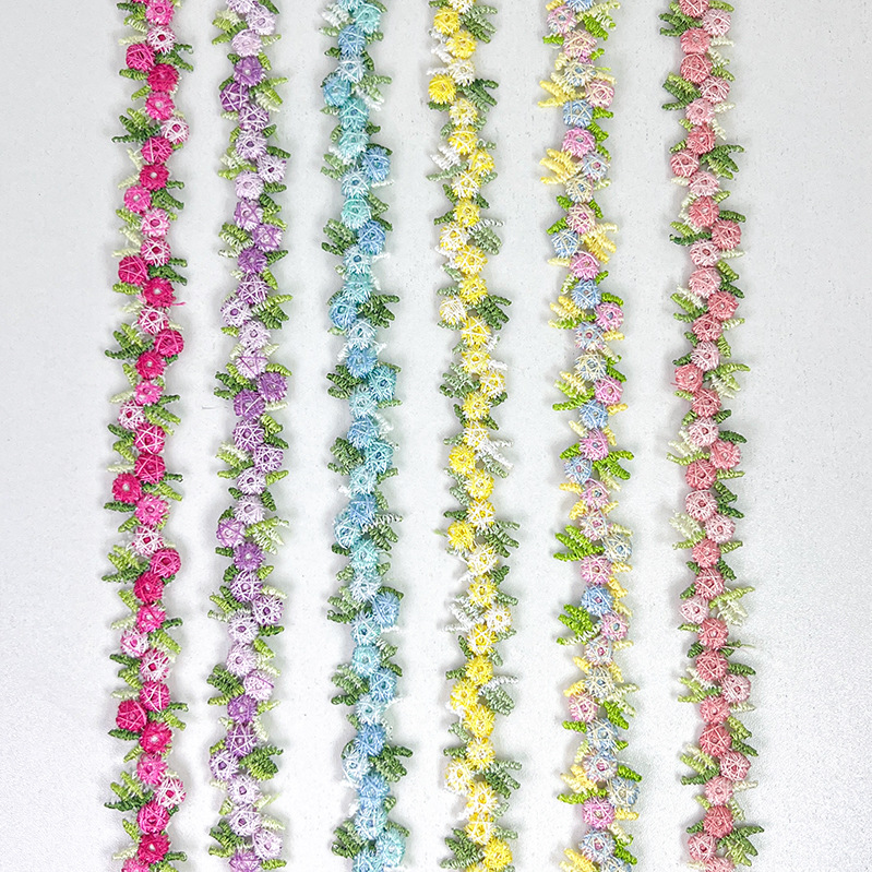 1.8cm韩版多色水溶刺绣花边 拼布手工家纺发带女装洛丽塔精美辅料