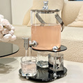 轻奢玻璃冷水壶带龙头大容量水具套装家用凉水壶水果茶饮料桶