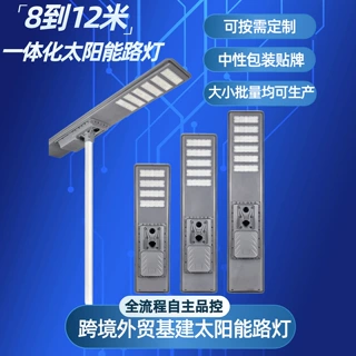 8-12米工程款一体化中亚太阳能路灯外贸跨境道路广东中山路灯厂
