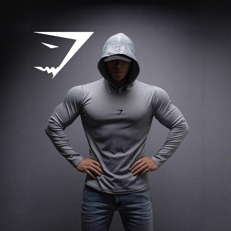 Autumn and Winter High Elastic Fitness Tops Men's New Sports Long-Sleeved Hoodies Muscle Training Sweatshirts Gymshark Autumn and Winter High Elastic Fitness Tops Men's New Sports Long-Sleeved Hoodies Muscle Training Sweatshirts Gymshark
