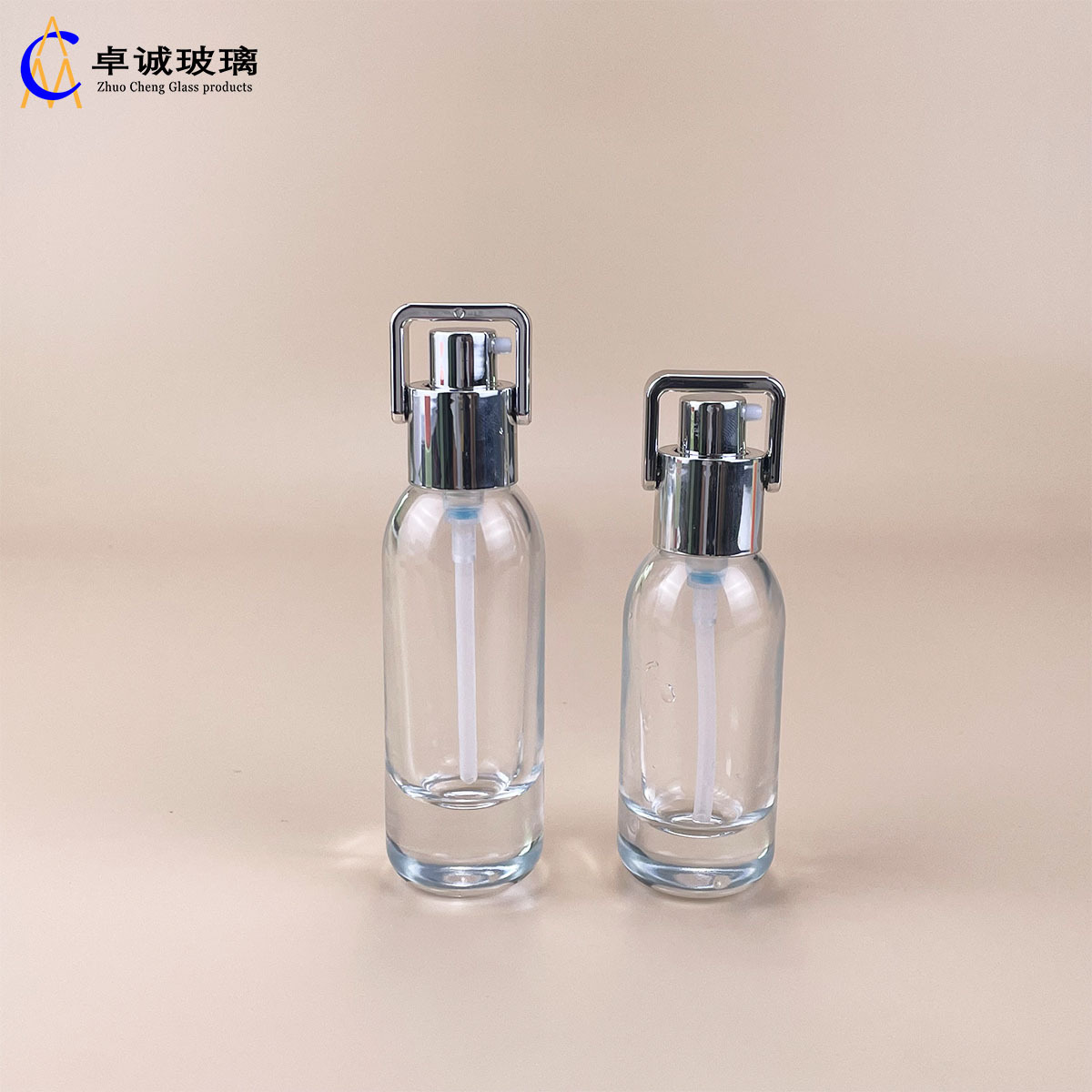 30ml40ml精油瓶子精华乳液玻璃瓶护肤品挤压分装瓶批发按压式