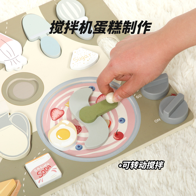 Nuevo plato de pastel para niños, juguetes, ingredientes para pasteles, etc.