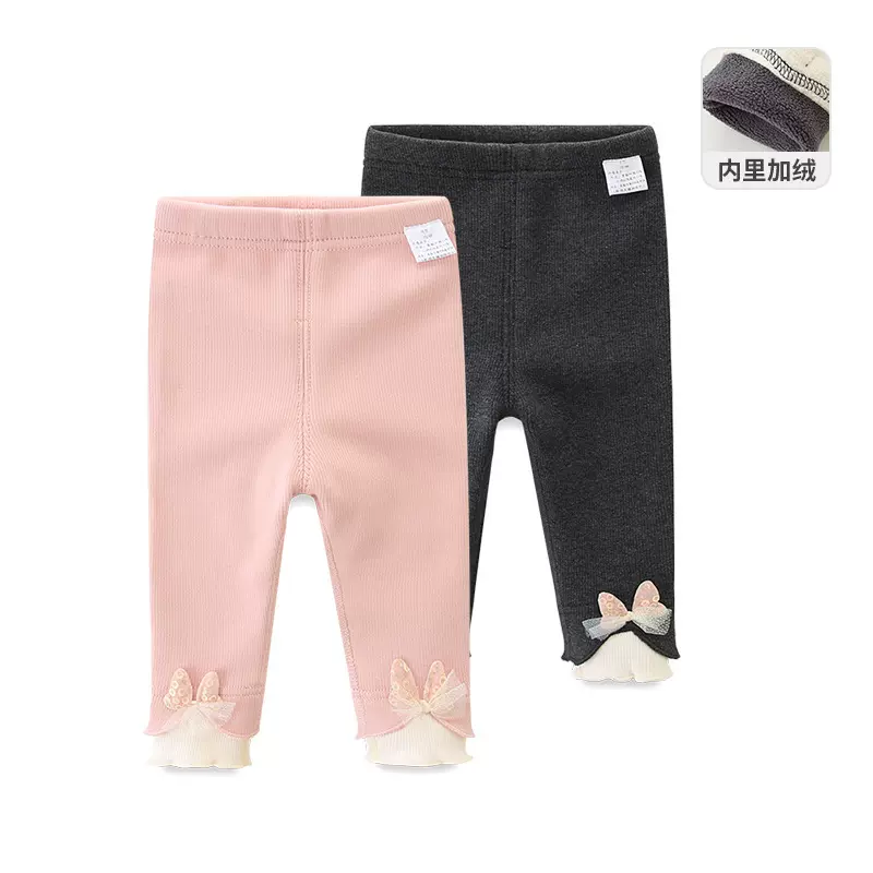 2025婴幼儿女宝宝秋冬季新款加绒打底裤小童外穿保暖裤子长裤2966