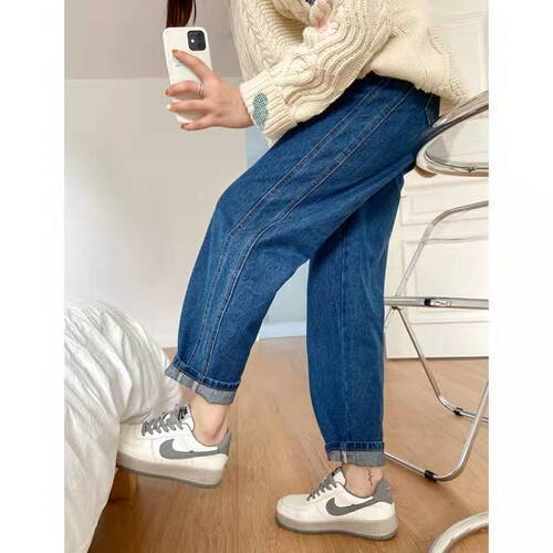 Yun Shiba spring new maternity jeans fashion patchwork harem stretch maternity pants 832