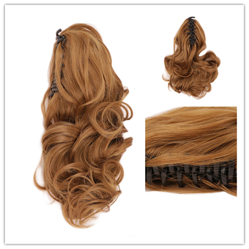 Small Wave Claw Clip Ponytail Curly Hair Lady Curly Hair Wavy Wig display picture 4