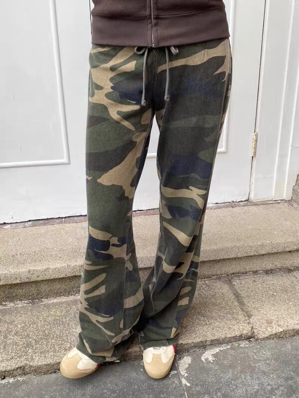 Bm Style New American Low-Waist Drawstring Camouflage Straight-Leg Pants for Women, Bm Casual Slim-Fit Elastic Waist Long Sweatpants Bm Style New American Low-Waist Drawstring Camouflage Straight-Leg Pants for Women, Bm Casual Slim-Fit Elastic Waist Long Sweatpants
