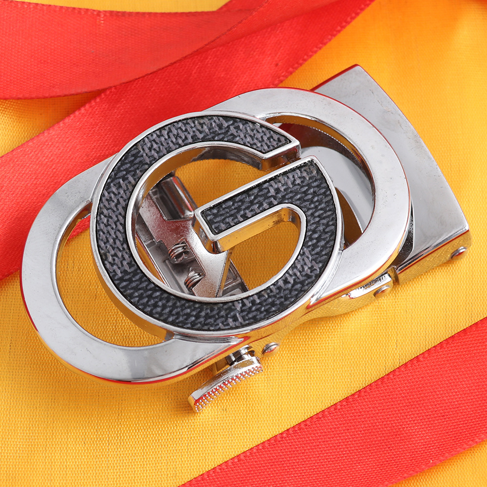 Hongsheng hebilla de fábrica hebilla automática cinturón de cuero cabeza de aleación hebilla de cinturón cabeza hebilla de parche a cuadros