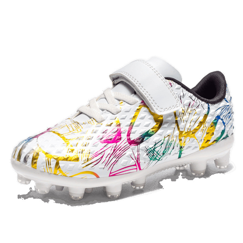 Zapatos de fútbol para niños velcro entrenamiento profesional de estudiantes de primaria zapatos de clavos de camuflaje TF zapatos de fútbol de clavos rotos