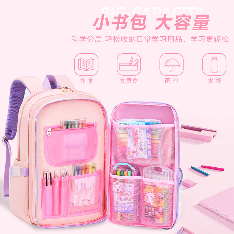 Nuevas mochilas escolares para estudiantes de primaria para mujeres 1 - 3 - 6 - 9 grados mochila de hombro de dibujos animados de gran capacidad mochila infantil impermeable