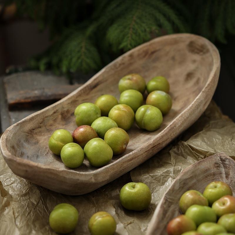 Wooden ship type small fruit plate homestay