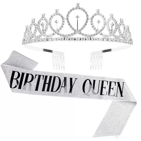 欧美生日派对皇冠头饰头箍发卡字母birthday girl queen生日皇冠