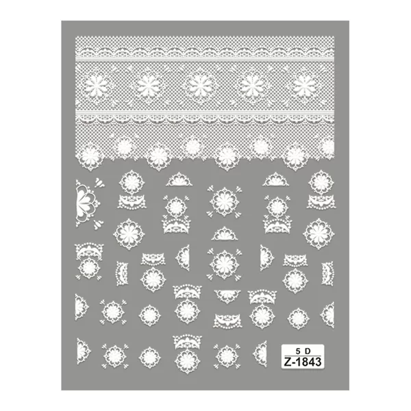 Cross-Border Popular Ins New 5D Embossed Nail Art Stickers Knitted Butterfly Stereo Nail Stickers Handbook Stickers Z2029