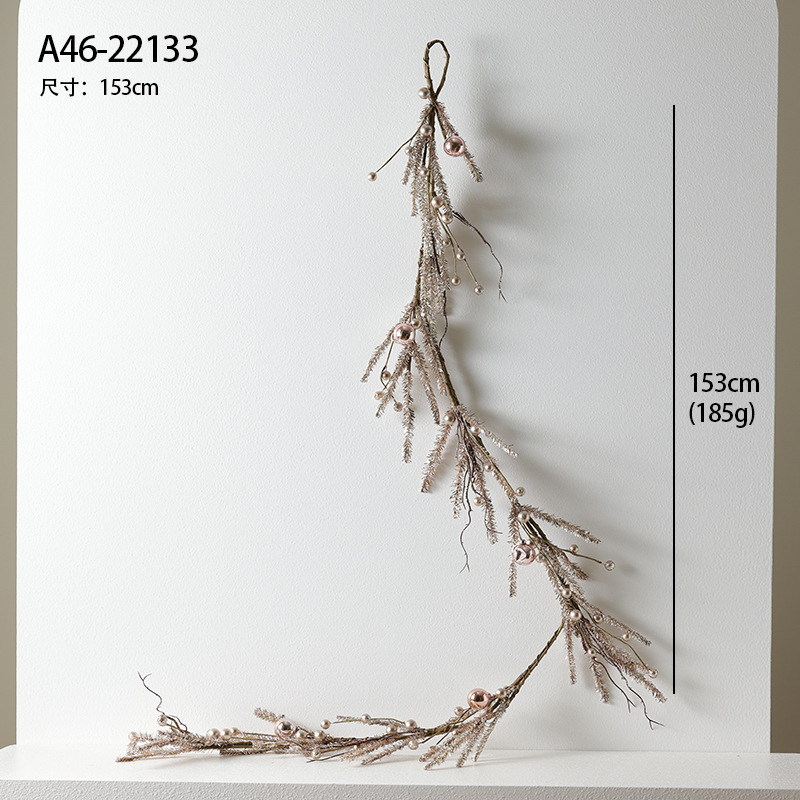 Decoraciones navideñas, accesorios de tiro, colgador de pared navideño, corona navideña nórdica, puerta, colgador de ratán, decoración de la escena de la ventana