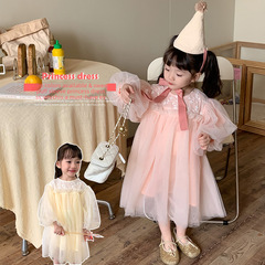 Children's Princess Dress Korean Version Girls Baby Baby Lace Dress Spring Outfit New Product First Birthday Dress Girl Cotton Candy Dress