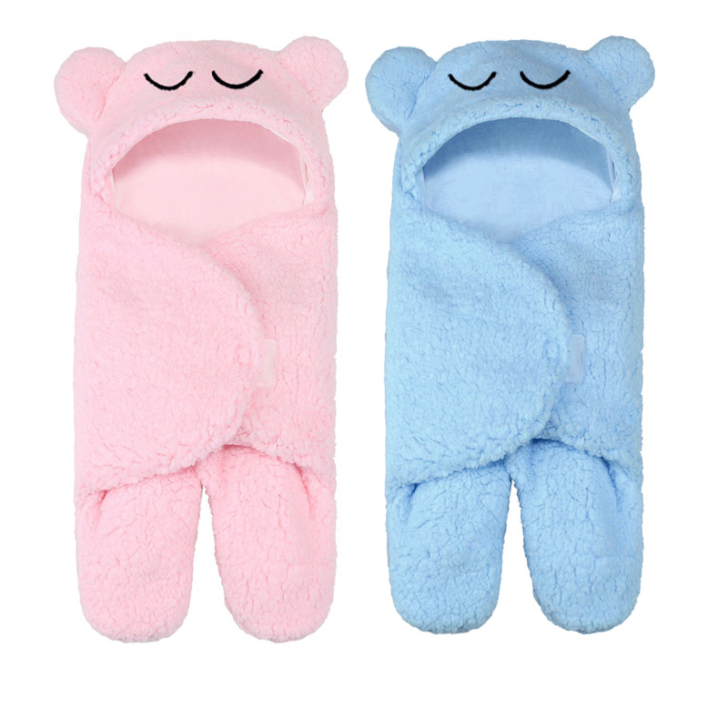 Infant Plush Sleeping Bag Cartoon Kidsren's Anti-Kick Quilt Baby Split-Leg Sleeping Bag Amazon Best-Selling 0-6 Month Quilt