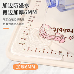 Food-grade thickened non-slip silicone and surface mat rolling mat baking mat cutting board happy rabbit silicone kneading mat