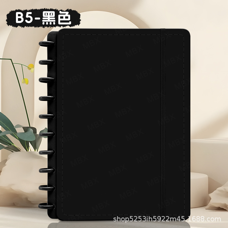 A5 macarrón botón de hongos cuaderno de cuaderno PU elástico cuaderno de cuadernos de papelería image 17