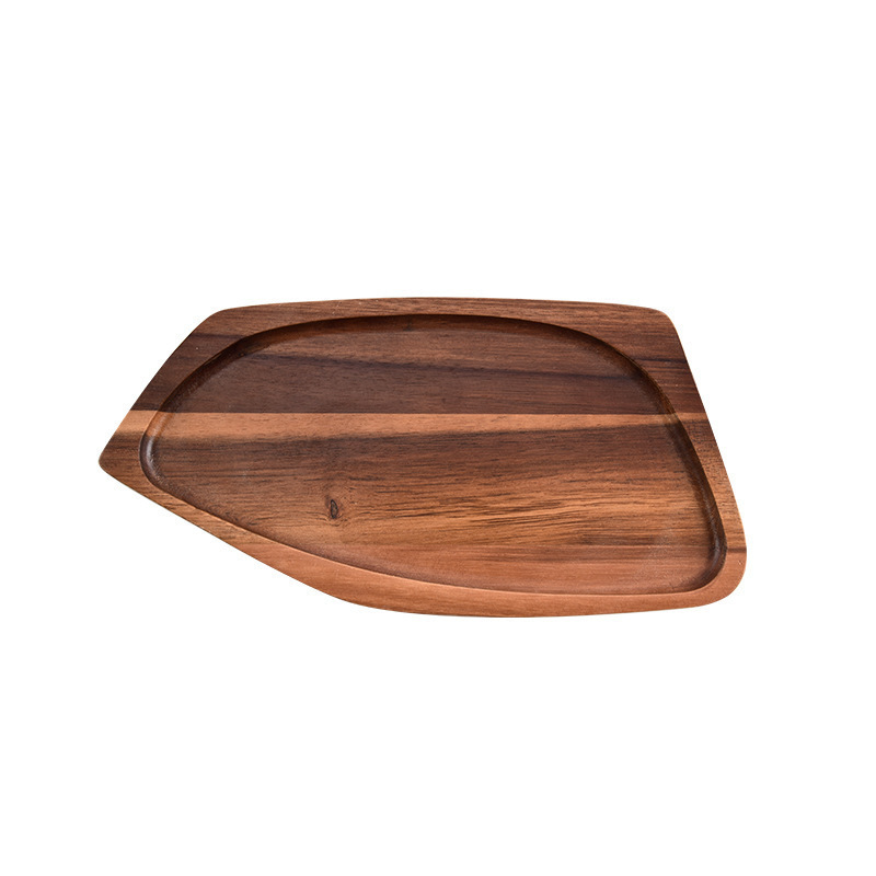 Paleta de madera japonesa Acacia rectangular bandeja de madera casera taza de mesa plato de café plato de pan plato de té
