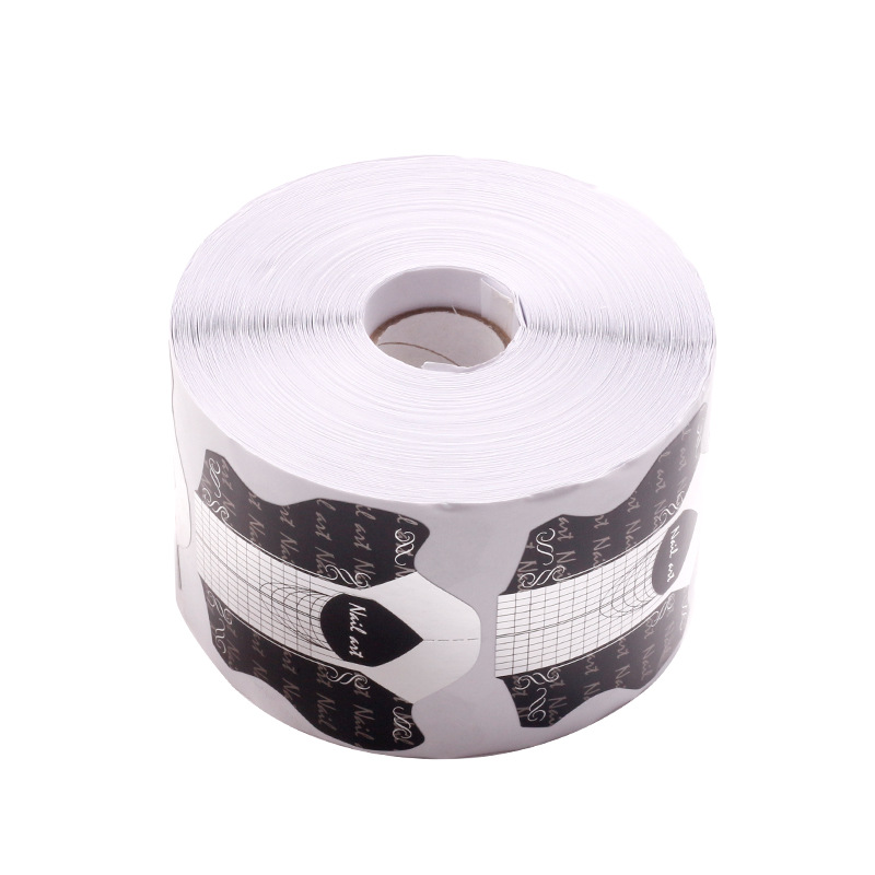 Nuevo soporte de papel de extensión transfronteriza de uñas fototerapia francesa de cristal de extensión de uñas herramientas de soporte de dedos cometa negra 500 piezas