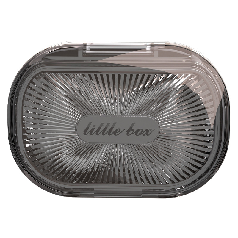 Caja de tirantes portátil de viaje pequeña joyería hisopo de algodón caja de almacenamiento de plástico sellado transparente a prueba de polvo caja de tirantes al por mayor