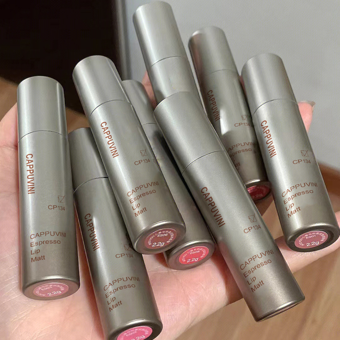 Cross-Border Cappuvini Concentrated Lip Glaze, Autumn and Winter Velvet Matte Lip Glaze, Matte Lip Gloss, Affordable Lipstick for Female Students