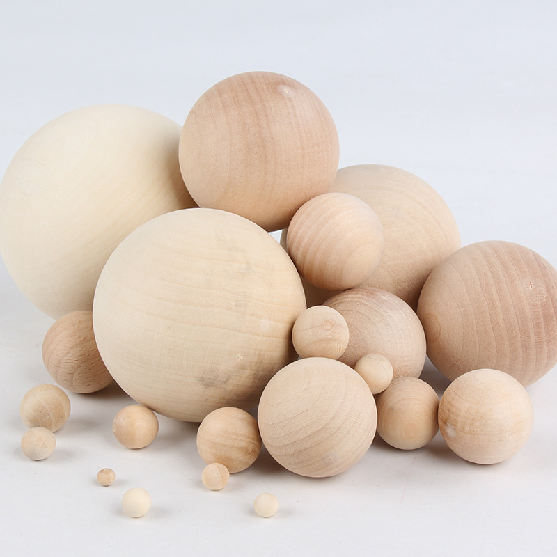 Factory Direct Supply of Lotus Wood Log Beads Wooden Solid Ball Beads Kidsren's Toys Crafts Creative DIY