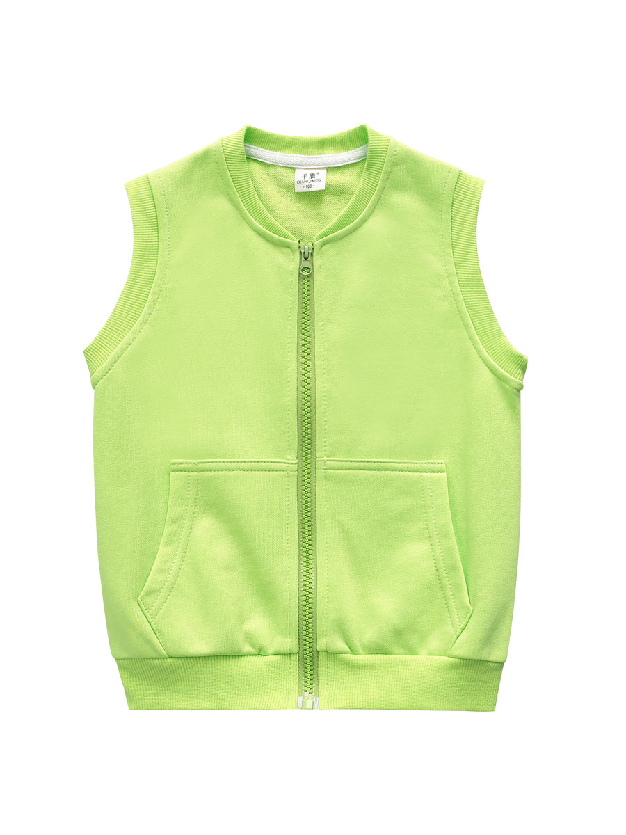 Children's Vest Spring and Autumn New Thin Outer Wear for Men and Women Children's Cotton Vest Kindergarten Clothing Printed logo