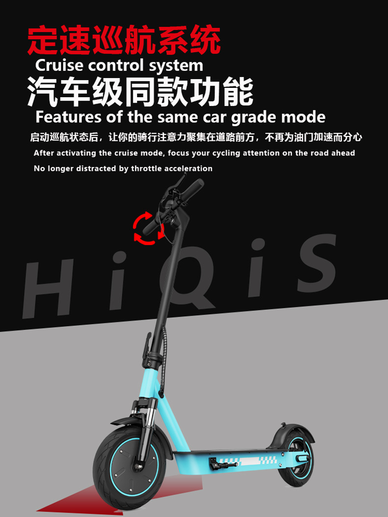 Overseas warehouse delivery of adult folding electric scooters 10inch with front and rear dual shock absorbers, cross-border wholesale from the source manufacturer