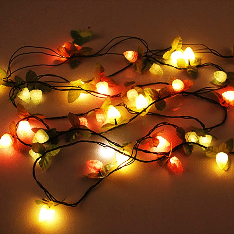 Новогодняя светодиодная гирлянда, световые нити Christmas Fruit Lights Apple Grape Plastic Light Strings Christmas Tree Decoration Pendant Lights