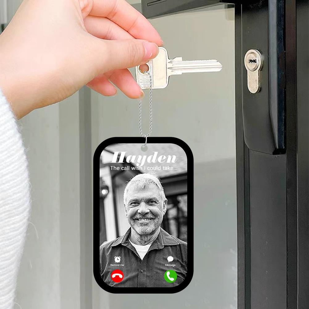 Acrylic Personalised Photo Keychain Flat Charm