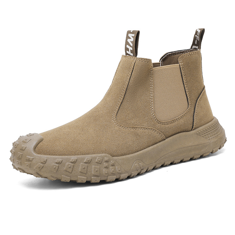 Botas Martin altas, zapatos para hombres, nuevos zapatos de herramientas transpirables de otoño, zapatos de seguro de trabajo casuales antideslizantes de todo fósforo de moda para hombres