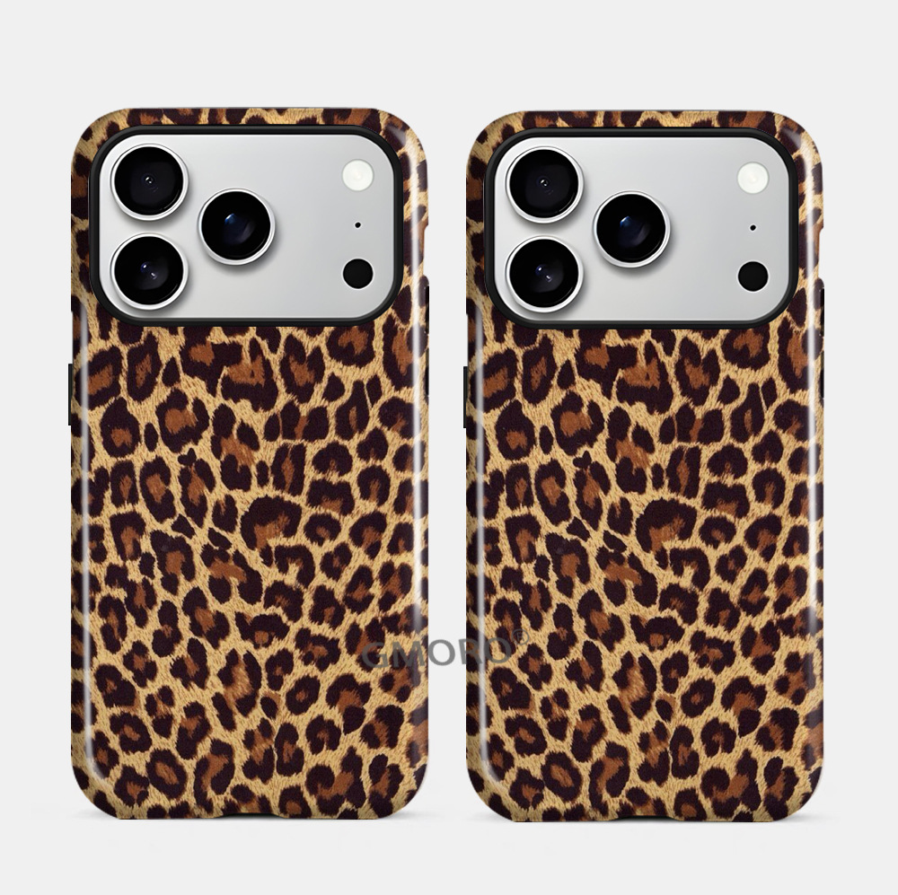 豹纹欧美潮流个性iPhone16Promax保护套苹果17手机壳防摔菲林15硬