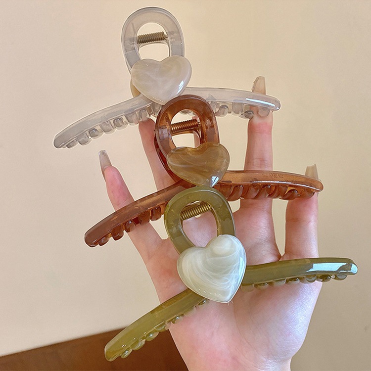 La jalea de color antideslizante horquilla trasera cabeza clip agarre no duele el pelo updo gran tiburón clip tocado accesorios para el cabello fruta