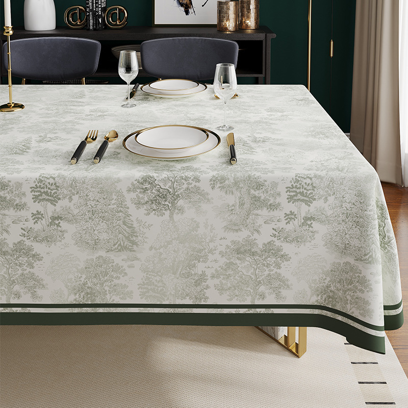 Mantel para Mesa de Comedor y Centro de PVC Impermeable, Resistente al Aceite y al Calor