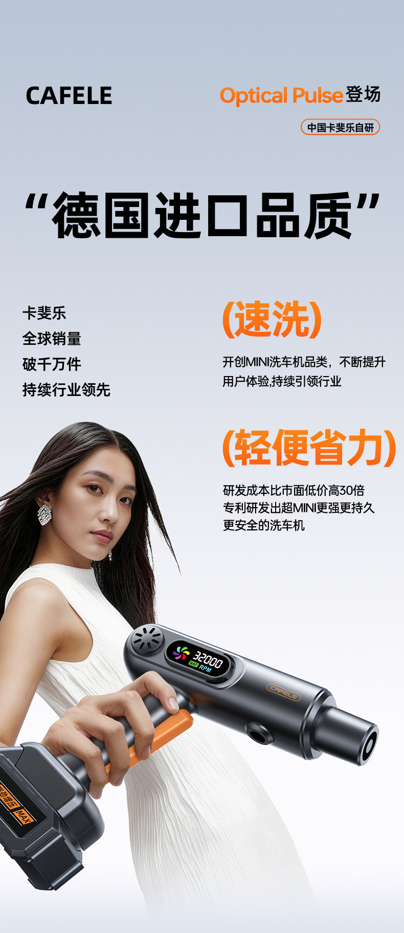 Wireless Car Washing Machine High-Pressure Water Gun for Home Use 2026 New Model Lithium Battery High-Pressure Booster Pump Floor Washer Window Cleaner