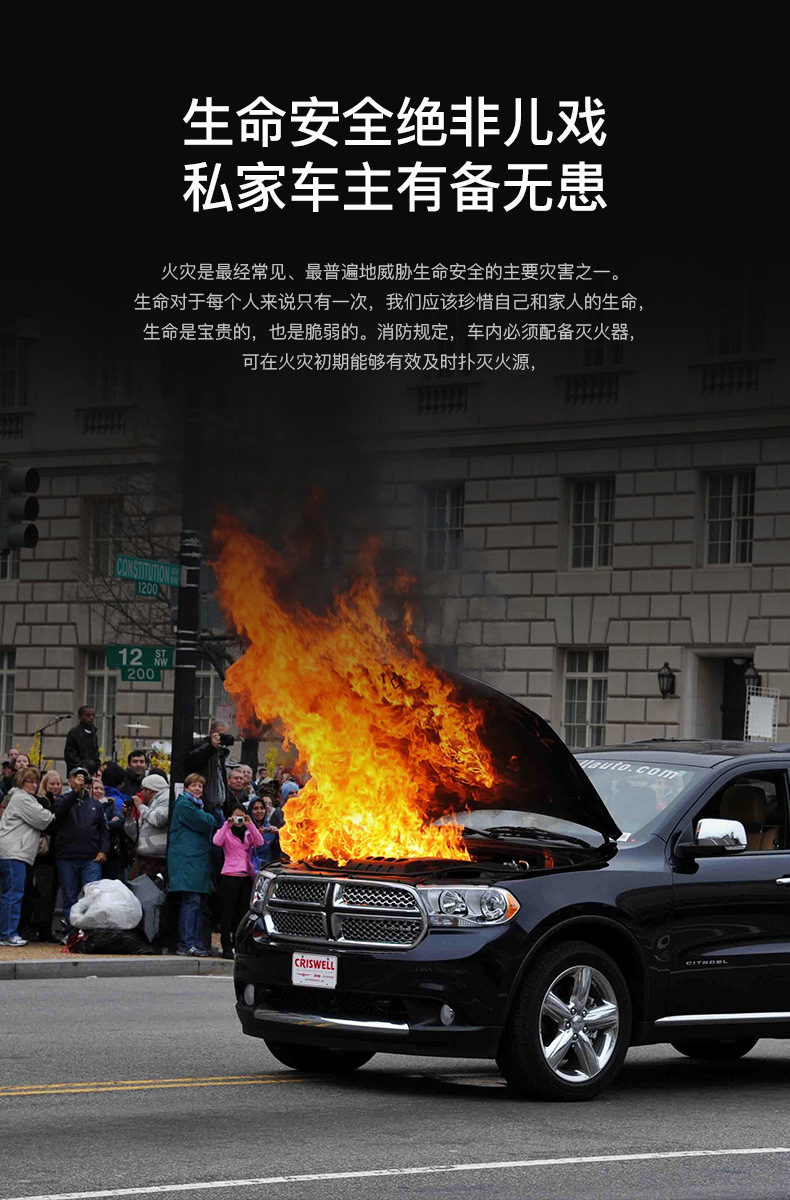 Flame Warrior Vehicle-Mounted Water-Based Fire Extinguisher, Water-Based Agent Fire-Fighting Equipment, Vehicle-Mounted for Private Cars
