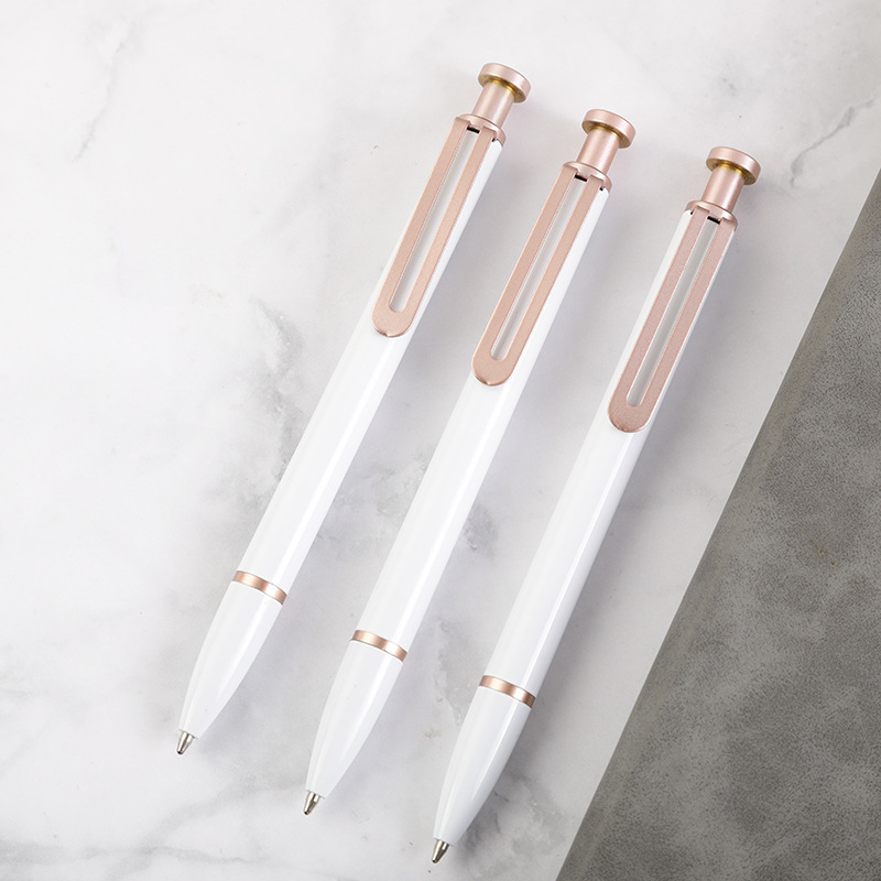 Heavier feel pressing metal round bead pen Creative U -shaped pen…
