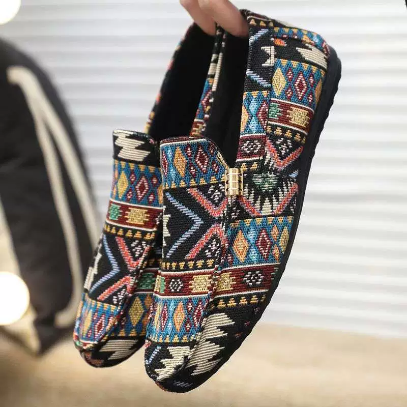 Мужская тканевая обувь, дышащие туфли без шнуровки на мягкой подошве, модная повседневная обувь в корейском стиле, студенческая обувь для социального вождения для мужчин.