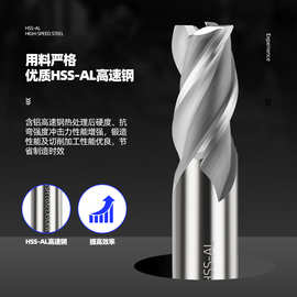 支持英制等非标定做 浦达三刃直柄键槽铣刀白钢高速钢键槽立铣刀