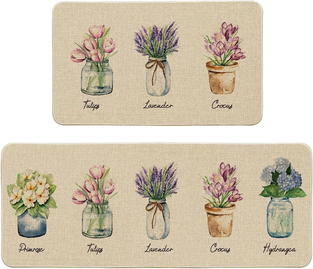 decorazione per le feste con fiori tappetino da cucina tappetino lungo assorbente tappetino da cucina che assorbe l'olio zerbino per la porta di casa_voghion.com