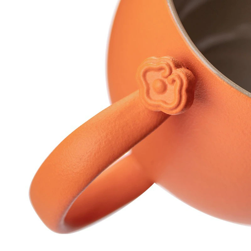 Персиковый Рuyi креативная persimmon керамическая чашка для чая чай вода разделение персональный фильтрованный водо cup офисная кружка с крышкой