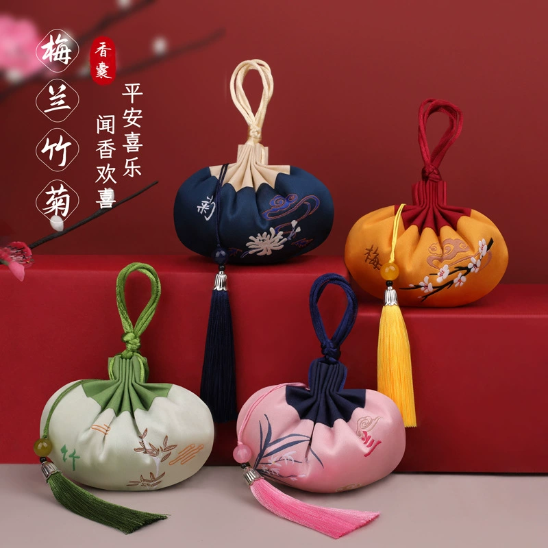 Дзен Китайская традиционная антикварная парчовая сумка Фестиваль лодок-драконов Саше пустая сумка кошелек с вышивкой кисточка высококачественное Дворцовое Саше