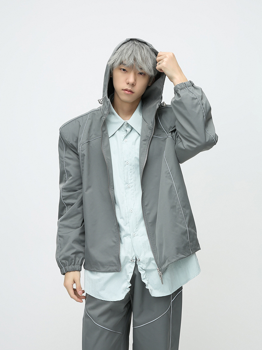 Mtlclothes ropa de Hombre | 2023 Otoño e Invierno nueva deconstrucción diseño tridimensional sentido hombro pad traje casual hombres