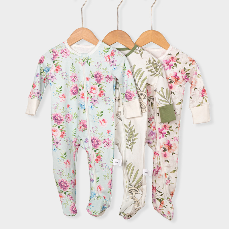 Mayorista personalizado europeo y americano algodón bata bata de manga larga primavera y otoño invierno bebé trepa ropa de trepa para niños