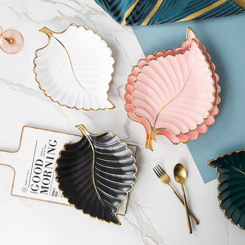 New Nordic Style Ceramic Dinner Plate Phnom Penh Leaf Plate Jewelry Storage Plate Sushi Leaf Plate Fashion Dim Sum Plate New Nordic Style Ceramic Dinner Plate Phnom Penh Leaf Plate Jewelry Storage Plate Sushi Leaf Plate Fashion Dim Sum Plate