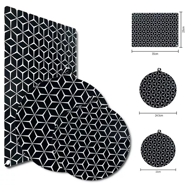 Silicone Protective Pad, Induction Cooker Heat-Conducting Pad, Anti-Scalding Protective Pad, Cleaning Pad, Waterproof Pad, Multi-Functional Heat-Insulating Protective Pad