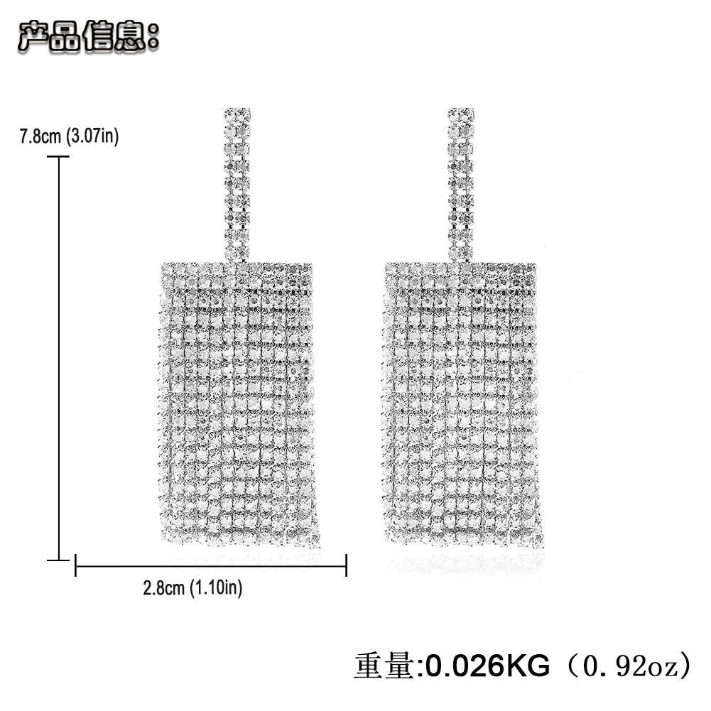 Pendientes De Forma De Alas De Borla De Corazón De Diamantes De Imitación Americanos Europeos display picture 5