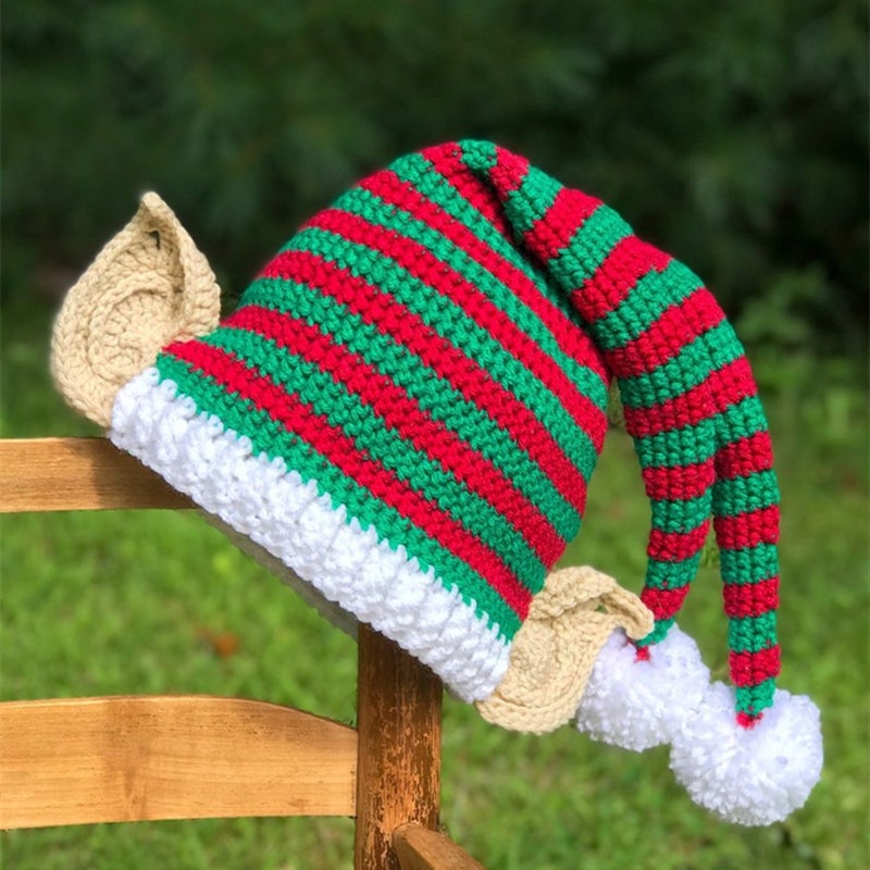 Cute Style Ear Warap Rim Christmas Cute Stripe Cotton Thread Daily Festival